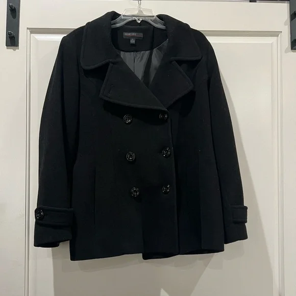 Jason Kole Women's Black Peacoat - Picture 3 of 7
